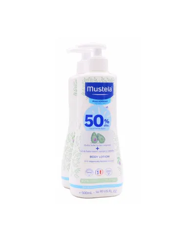 MUSTELA HYDRA BEBE LECHE CORPORAL 500 ML + GEL DE BAÑO 500 ML PACK