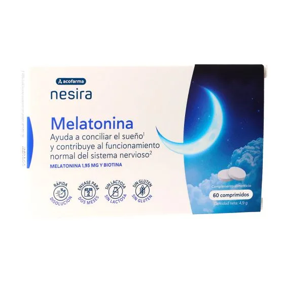 Nesira Melatonina 1,95 mg – Favorece el sueño de forma natural
