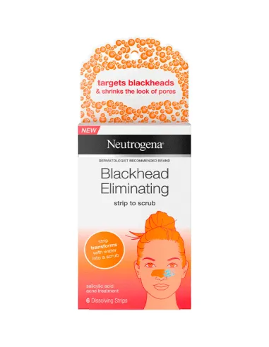 NEUTROGENA BLACKHEAD ELIMINATING TIRAS EXFOLIANTES 6 UNIDADES