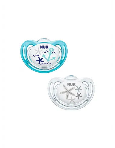 NUK CHUPETE BEACH EDITION TETINA ANATÓMICA SILICONA 18-36 MESES 2 UNIDADES