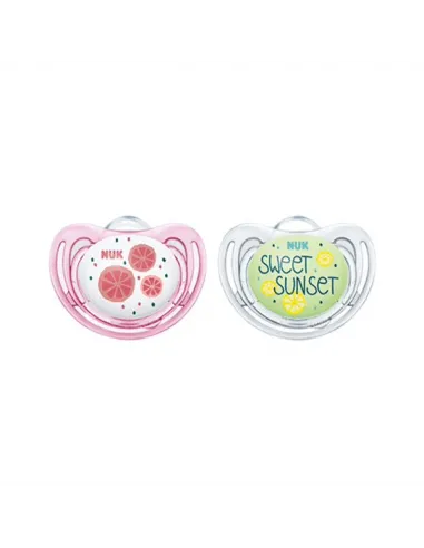 NUK CHUPETE SILICONA FRUITS DAY&NIGHT 0-6 M 2UND
