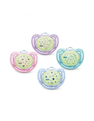 NUK CHUPETE FREESTYLE NIGHT SILICONA 0-6 MESES 1 UNIDAD