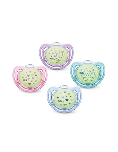 NUK CHUPETE FREESTYLE NIGHT SILICONA 6-18 MESES 1 UNIDAD