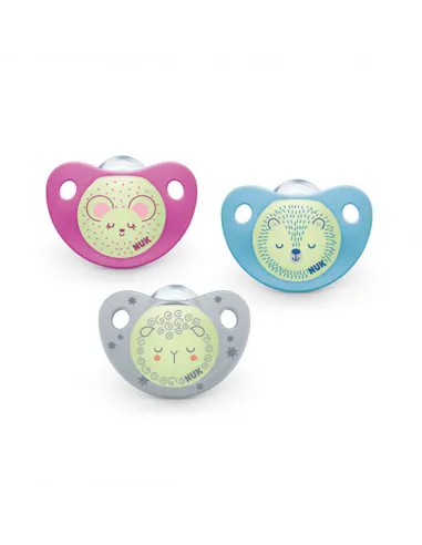 NUK TRENDLINE NIGHT SILICONA 18-36 MESES 2 UNIDADES