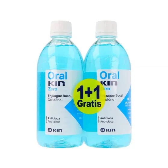 Oral Kin Zero Colutorio Anti-placa 500 ml Pack 2 x 1