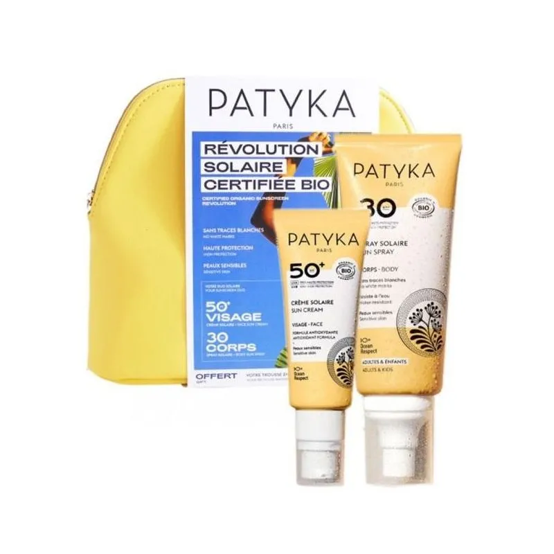 Patyka Neceser Protector Solar Facial FPS 50+ 40ml Y Spray Corporal FPS 30 100ml