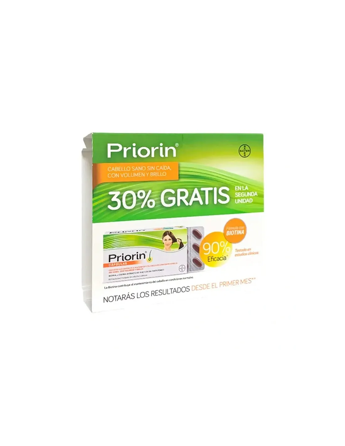 Priorin Duplo 2ª Unidad 30% Gratis 2x60 Cápsulas