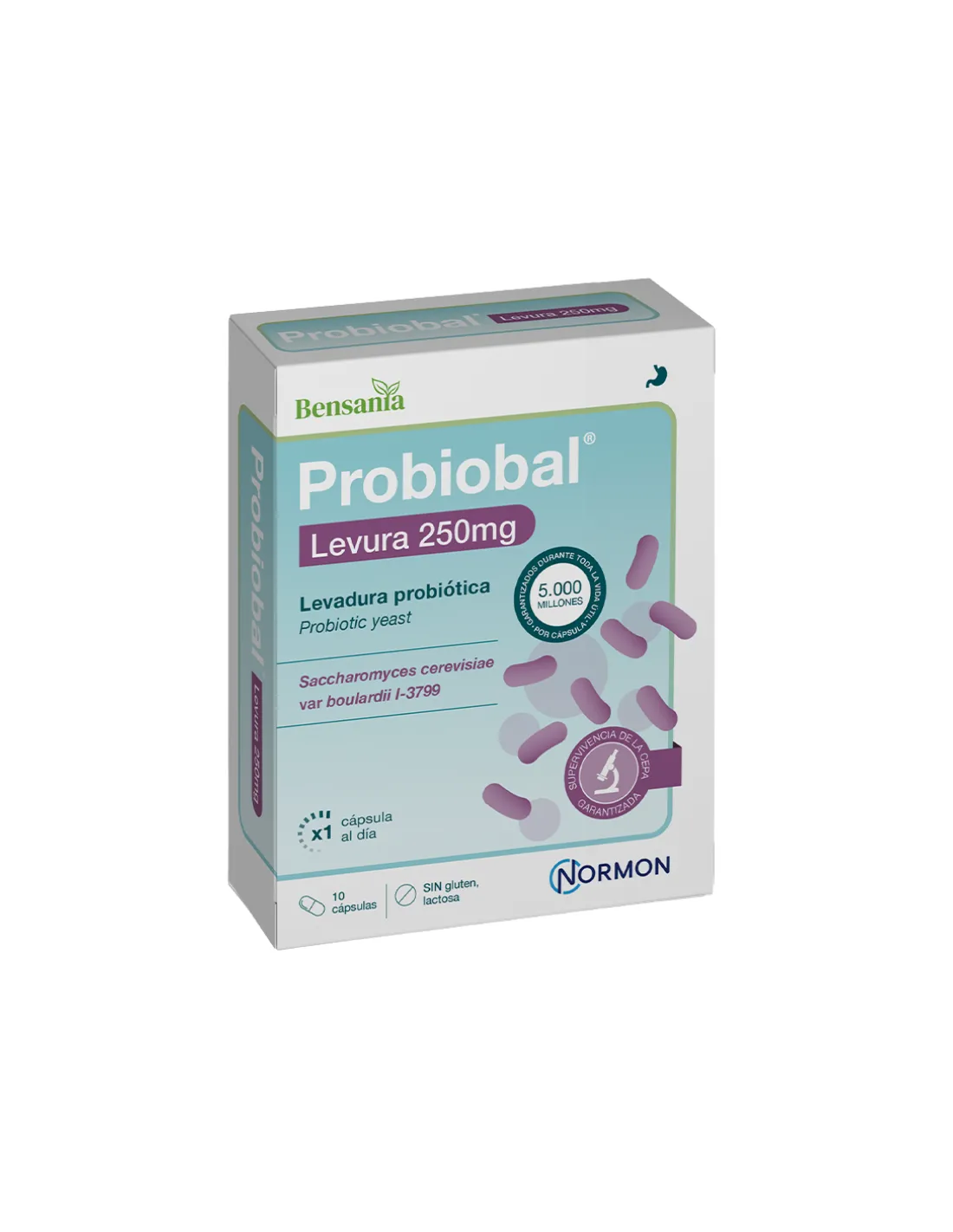 Probiobal Levura 250mg 10 Cápsulas