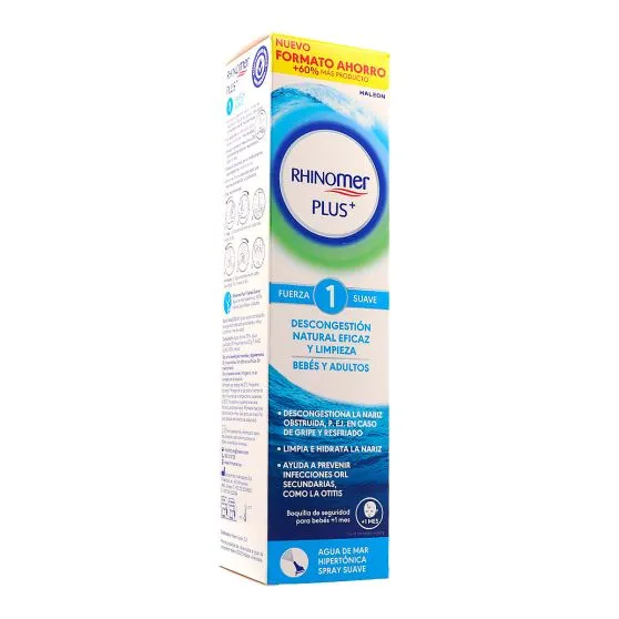 Rhinomer Fuerza 1 – Spray Nasal Suave para Niños y Adultos