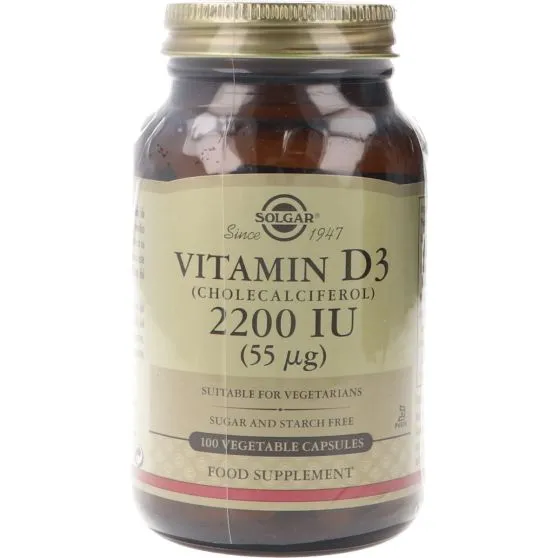 Solgar Vitamina D3 2200 UI (55 ug) 100 cápsulas
