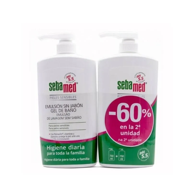 Sebamed Emulsión Sin Jabón Gel de Baño Duplo 2 x 750ml