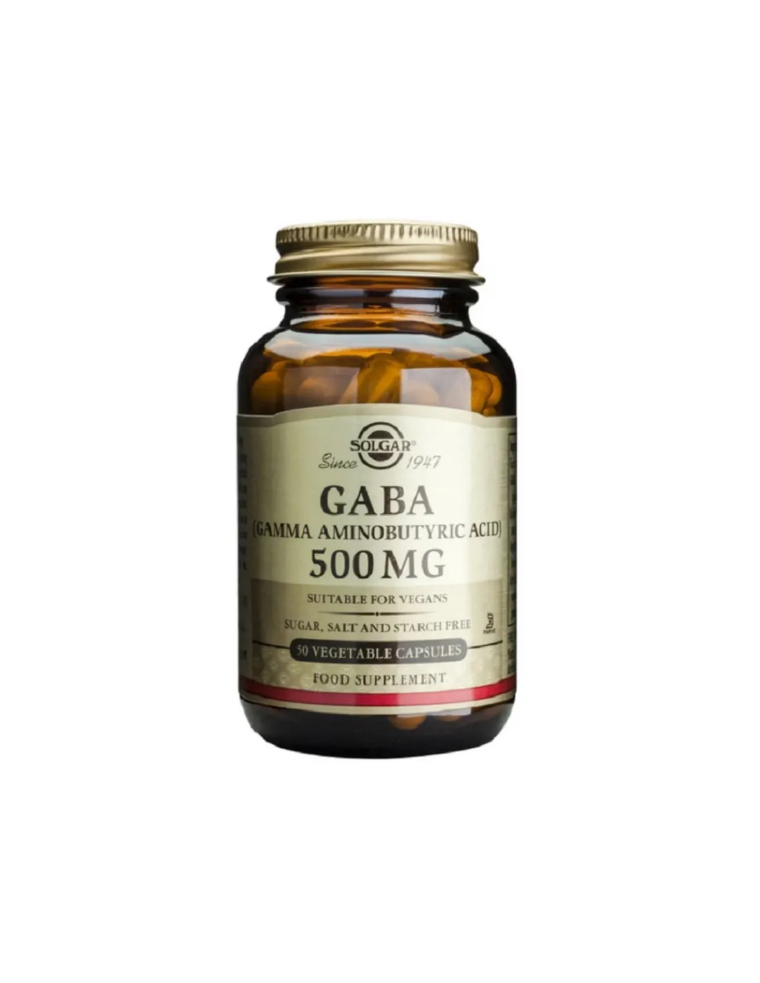 SOLGAR GABA 500mg 50 Cápsulas Vegetales