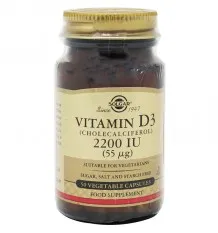 Solgar Vitamina D3 2200 UI 50 Cápsulas