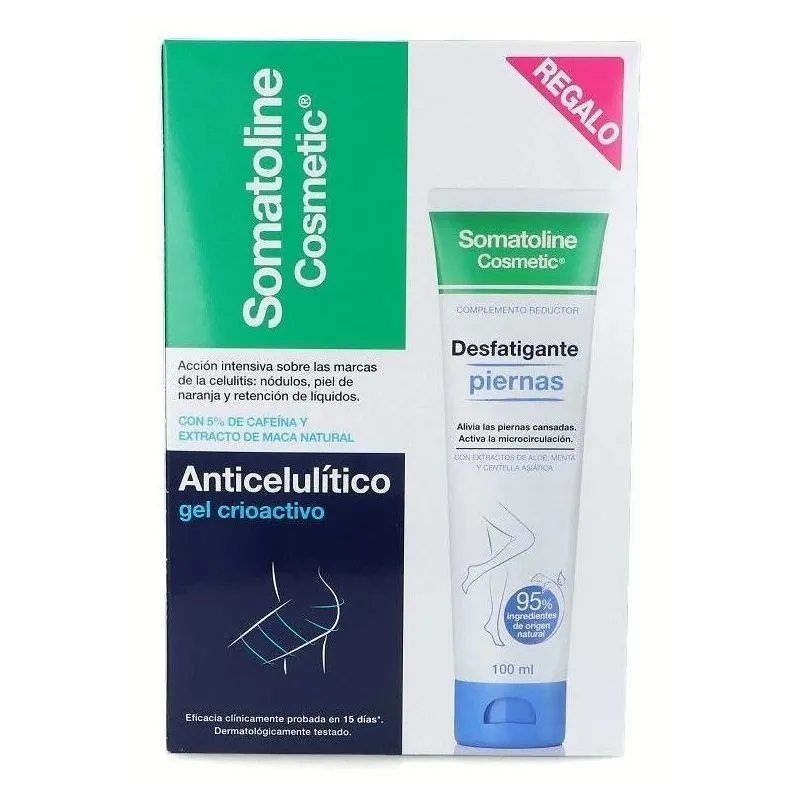 Somatoline Gel Crioactivo Anticelulítico 250ml + Desfatigante Piernas 100ml