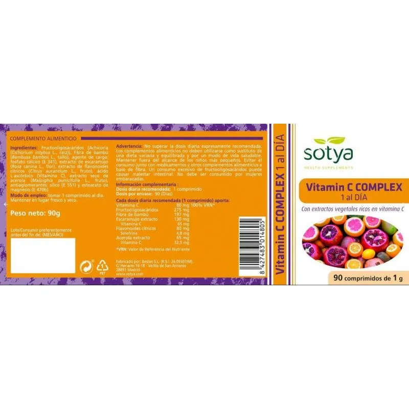 Sotya Vitamina C Complex 1 al Día 90 Comprimidos