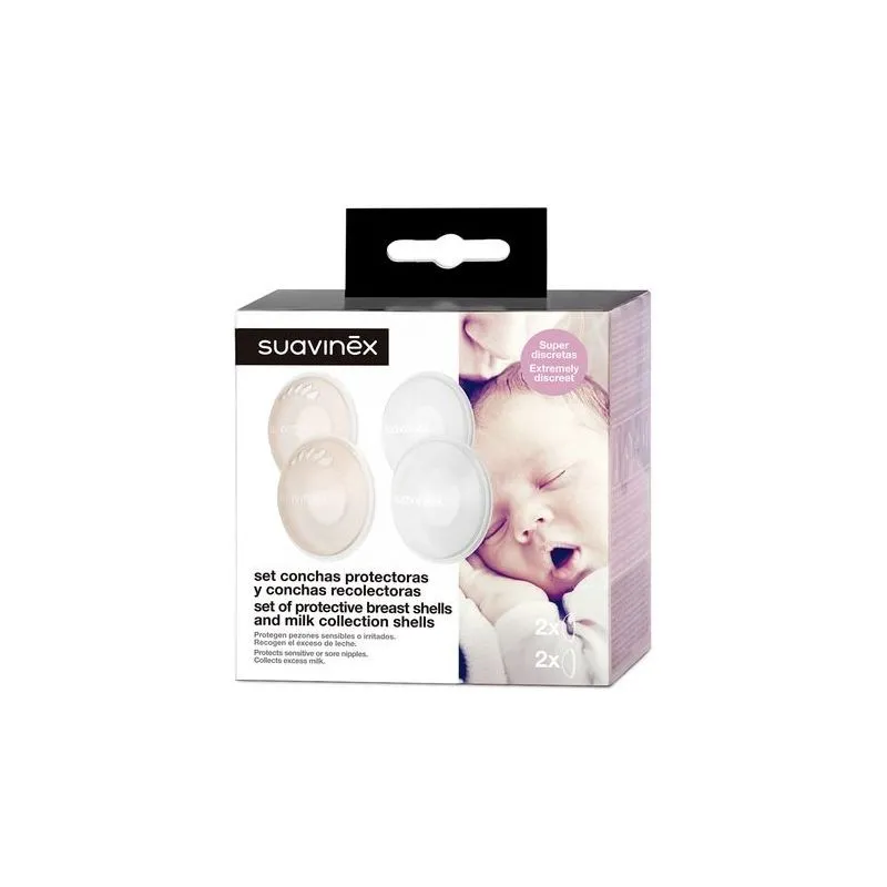 Suavinex Set de Conchas Protectoras + Recolectoras