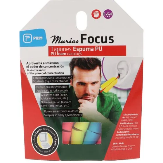 Prim Tapones Oídos Maries Focus 10 uds