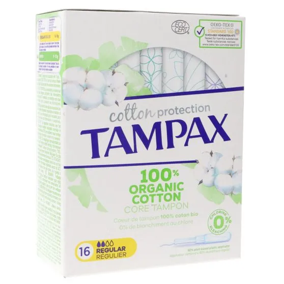 Tampax Organic Regular 100% Algodón 16 Uds.