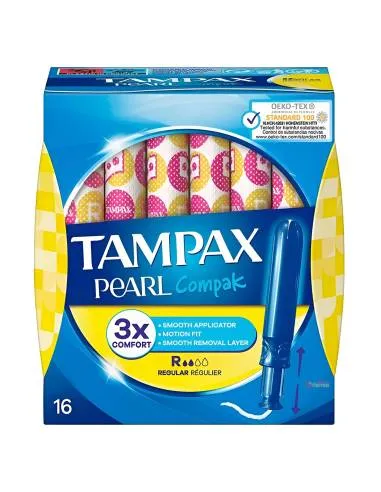 TAMPAX PEARL COMPAK REGULAR 16 UNIDADES