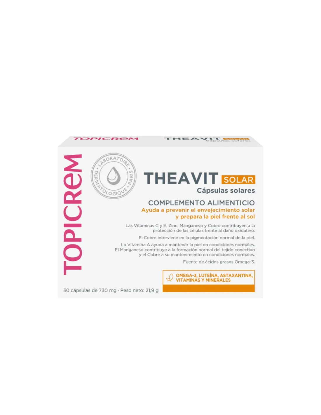 TOPICREM THEAVIT SOLAR 30 Cápsulas Solares