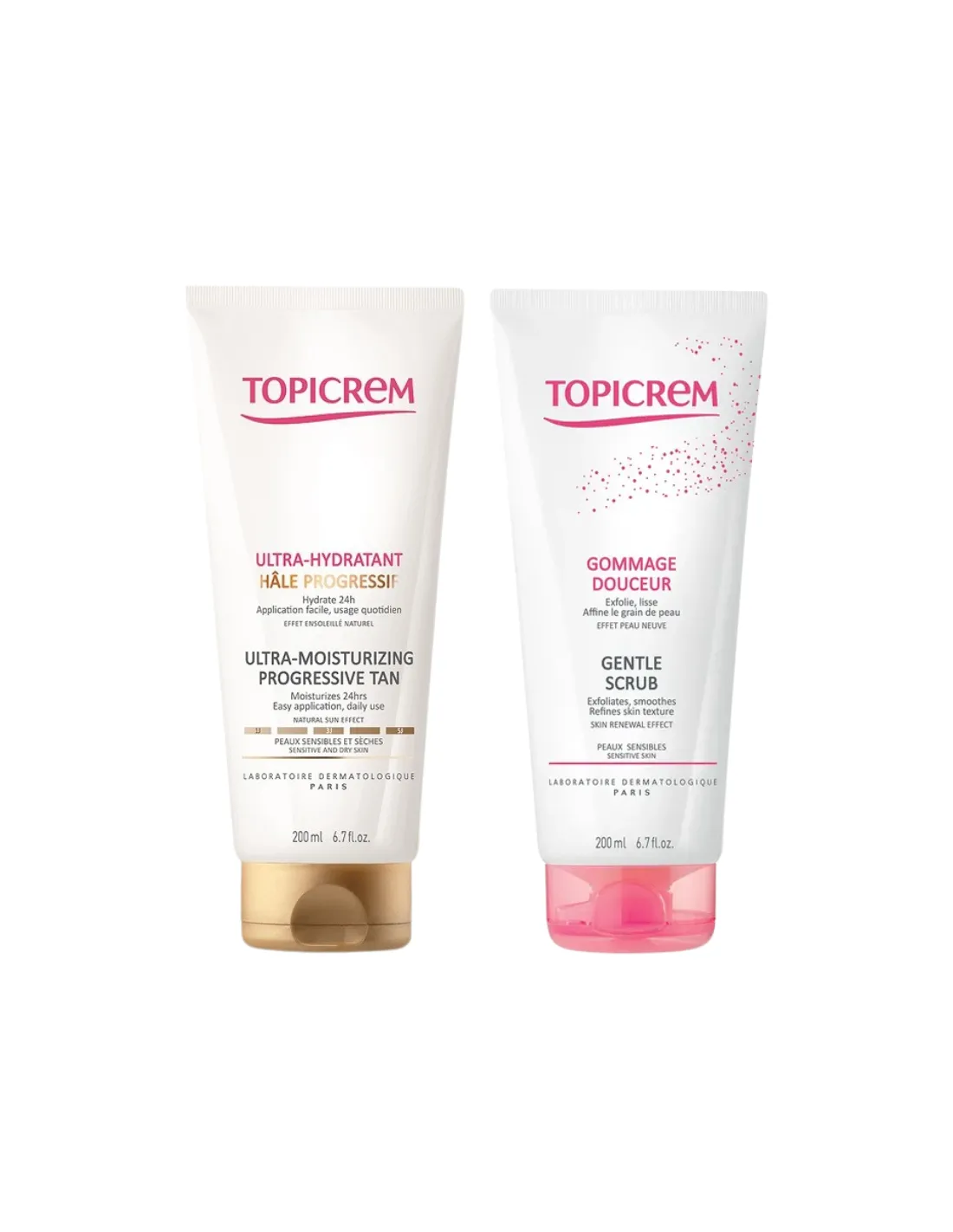 TOPICREM Pack Ulta-Hydratant 200 ml + Gommage Douceur 200 ml