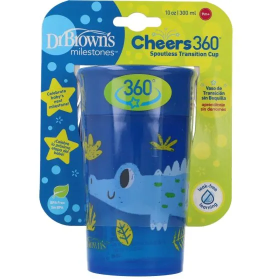 Dr. Browns Vaso de transición sin boquilla para aprender a beber Azul