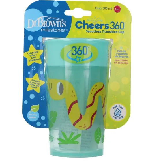 Dr. Browns Vaso de transición sin boquilla para aprender a beber Verde