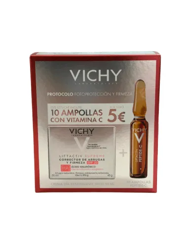 VICHY LIFTACTIV SUPREME SPF30 CREMA+10 AMPOLLAS PEPTIDE-C COFRE