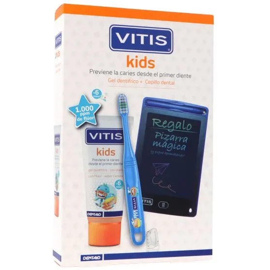 Vitis Pack Cepillo + Gel Dentífrico + Pizarra