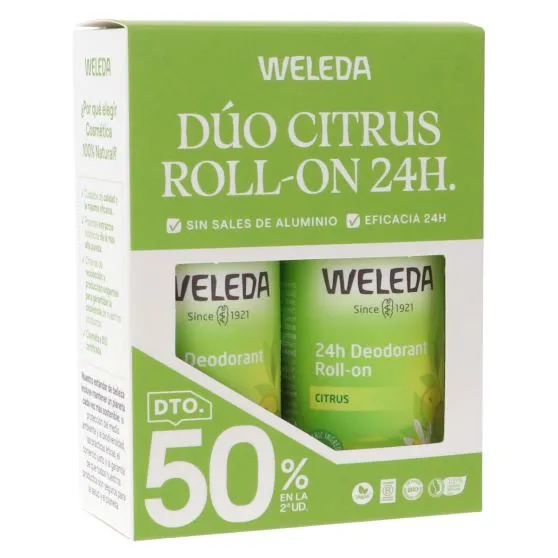 Weleda Desodorante Pack Duplo Roll-On Citrus Bio 2 Uds.